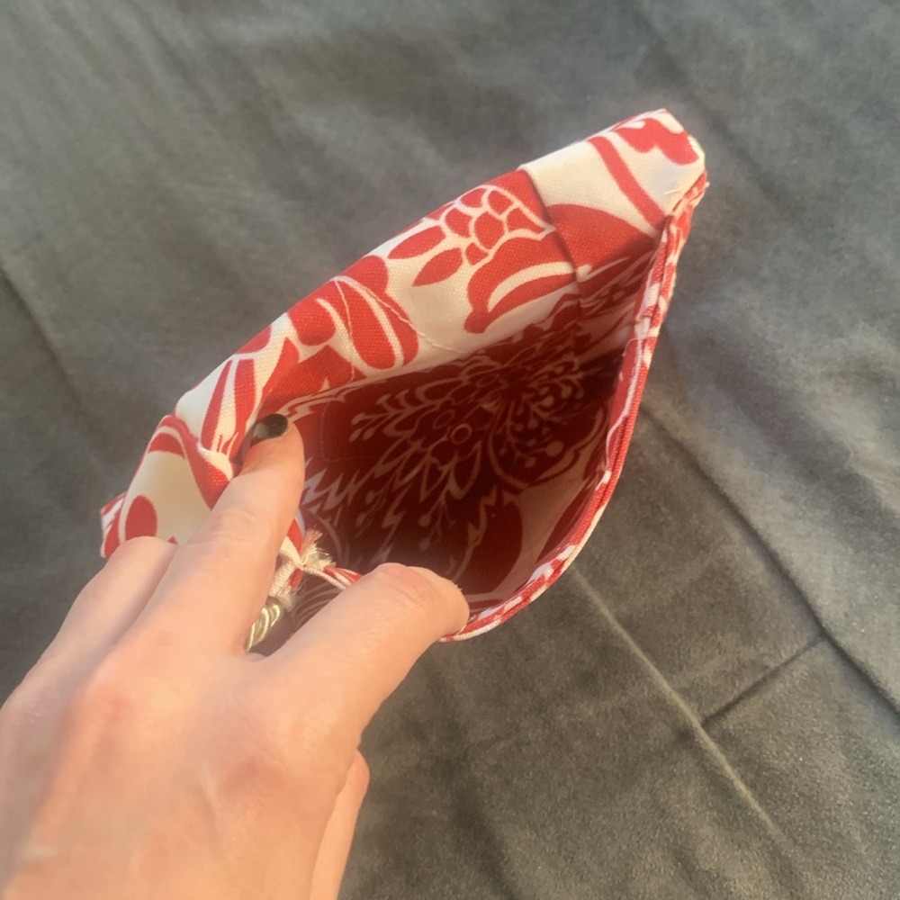 NEW Handmade Red & White Print Fabric Mini Bag โค๏ธ๐ค - Picture 5 of 5